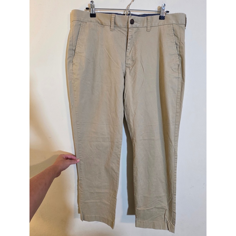 Tommy Hilfiger Mens Tailored Fit‎ Chino Pants Tan Khaki 36x30 Cotton Stretch